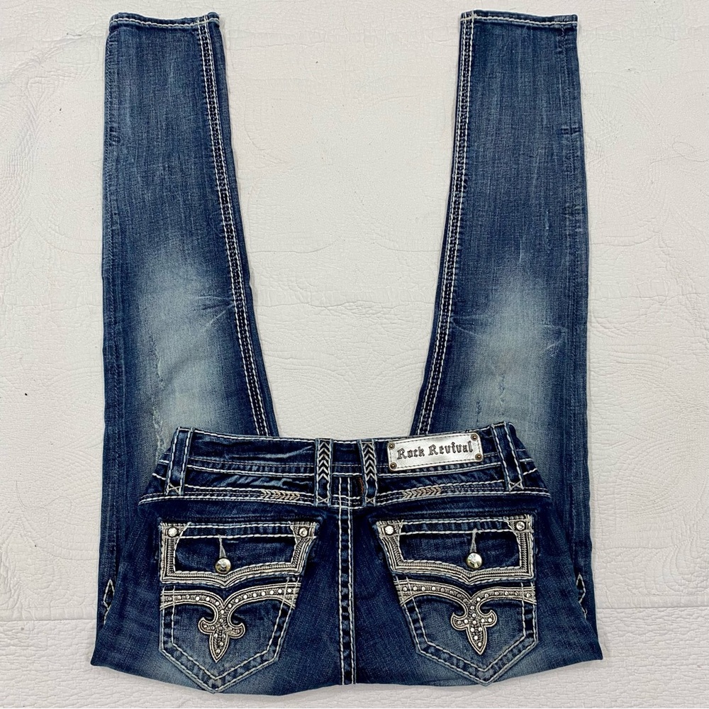 Rock revival Eleonor Skinny Distressed jeans Size 28